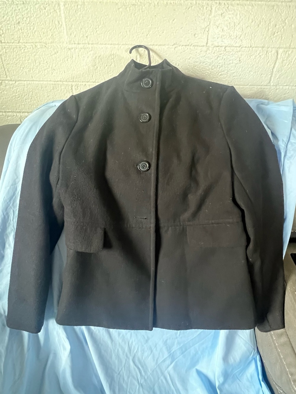 Classic Black Women's Wool Coat - old navy
